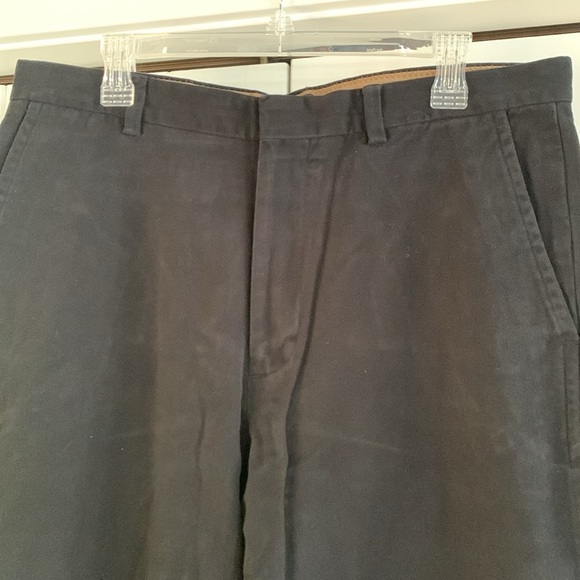 Banana Republic Dawson Black Cotton Chino Pants Men’s Flat Front Size 36 x 30 - Picture 2 of 9